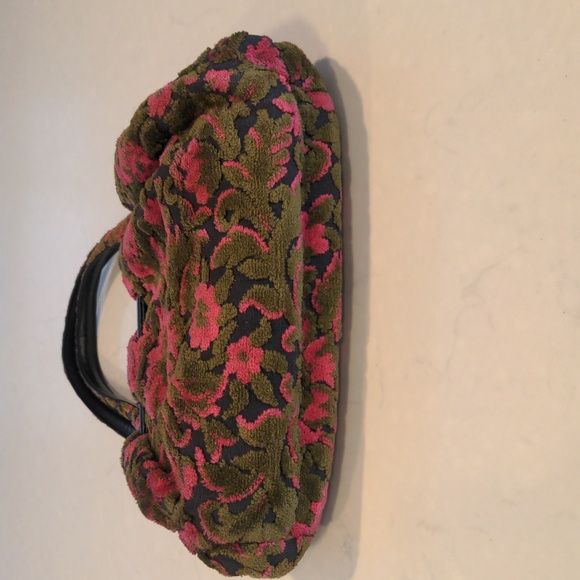 VTG Vintage Floral Carpet Handbag, pink and green - Picture 14 of 17